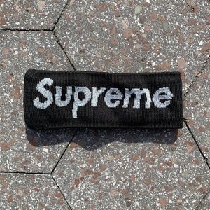 Supreme x New Era Reflective Black FW17 Headband